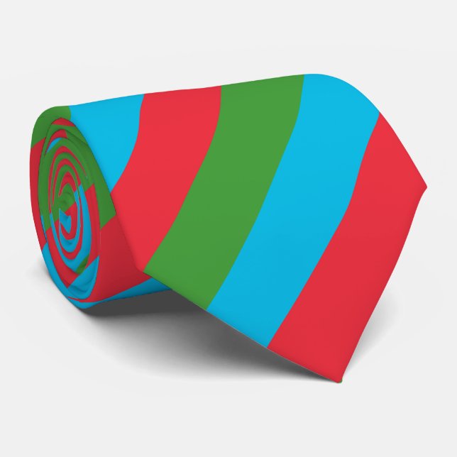 Azerbaijan Flag Tie (Rolled)