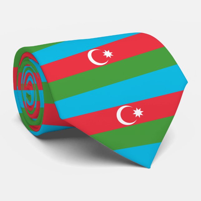 Azerbaijan Flag Tie (Rolled)