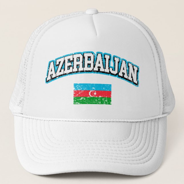 Azerbaijan Flag Trucker Hat (Front)