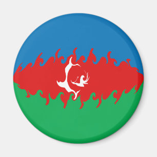 Azerbaijan Gnarly Flag Magnet