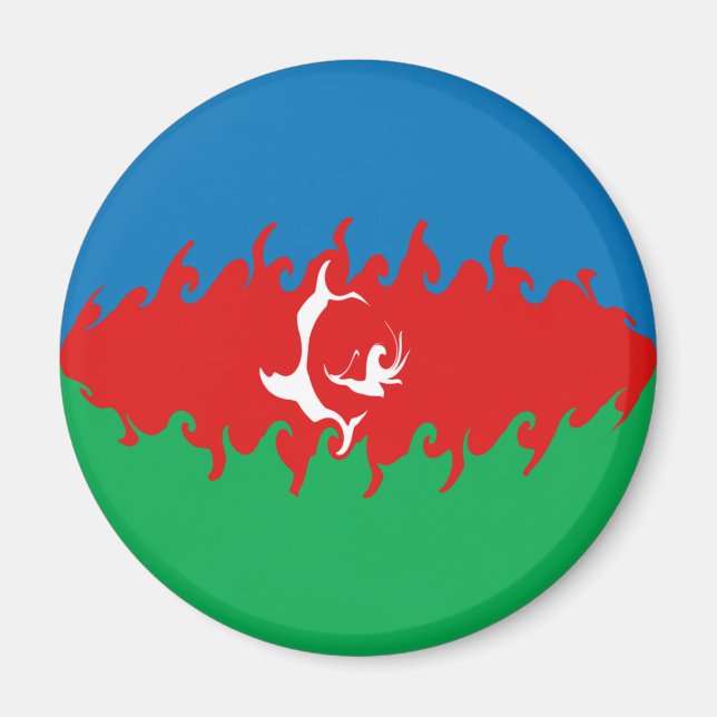 Azerbaijan Gnarly Flag Magnet (Front)