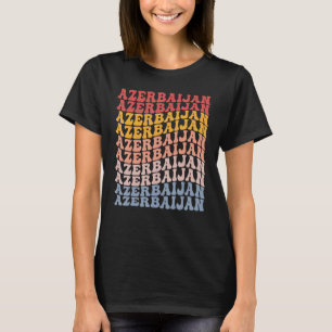 Azerbaijan Groovy Retro Azerbaijani T-Shirt