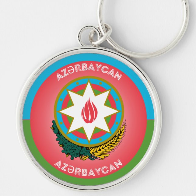 Azerbaijan Heritage Emblem Key Ring (Front)