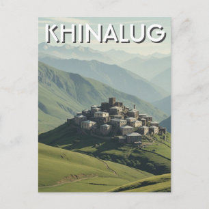 Azerbaijan Khinalug Mountain Village Postcard