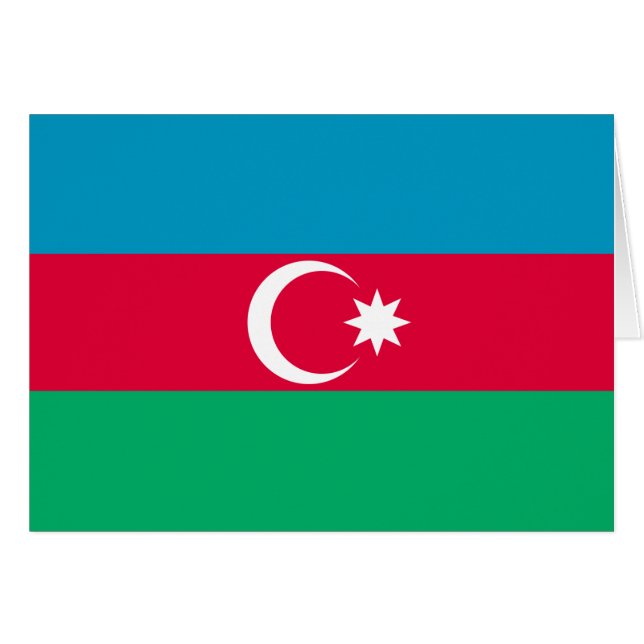 Azerbaijan National Flag (Front Horizontal)