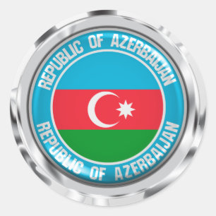 Azerbaijan Round Emblem Classic Round Sticker