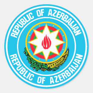 Azerbaijan Round Emblem Classic Round Sticker