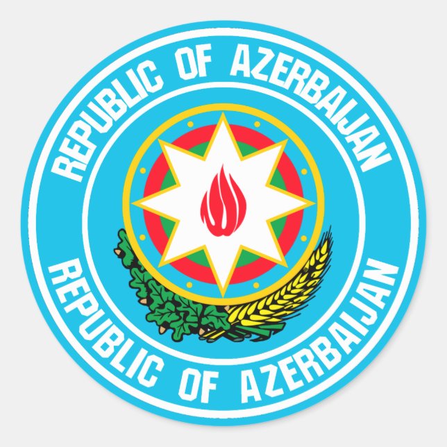 Azerbaijan Round Emblem Classic Round Sticker (Front)