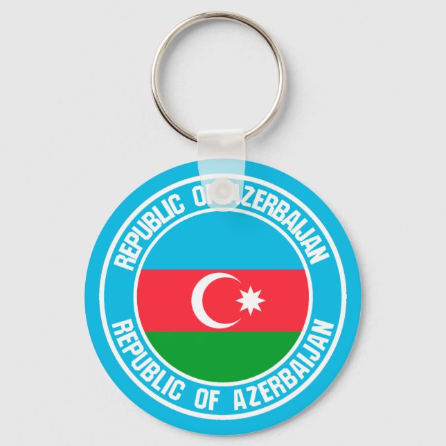 Azerbaijan Round Emblem Key Ring (Front)