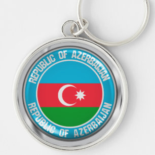 Azerbaijan Round Emblem Key Ring