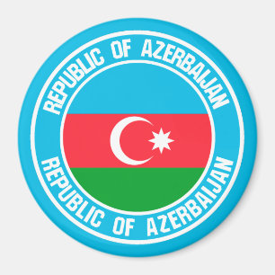 Azerbaijan Round Emblem Magnet