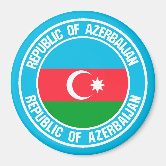 Azerbaijan Round Emblem Magnet (Front)