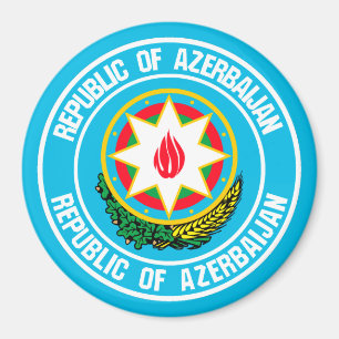 Azerbaijan Round Emblem Magnet