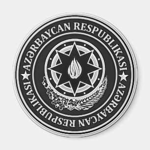 Azerbaijan Round Emblem Magnet