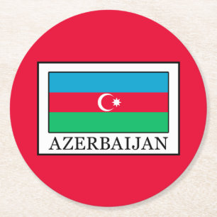 Azerbaijan Round Paper Coaster