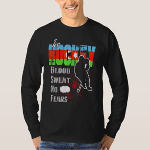 Azerbaijan Supporter Blood Sweat No Fears Ice Hock T-Shirt