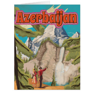 Azerbaijan Vintage Travel Poster