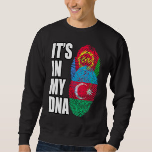 Azerbaijani And Eritrean Mix DNA Flag Heritage Sweatshirt