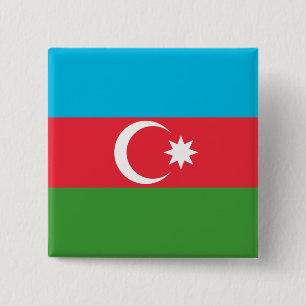 Azerbaijani Flag (Azerbaijan) 15 Cm Square Badge