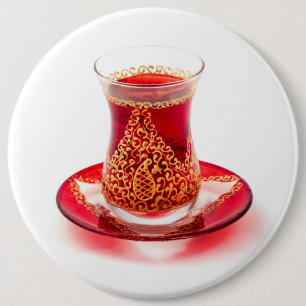 Azerbaijani tea 6 cm round badge