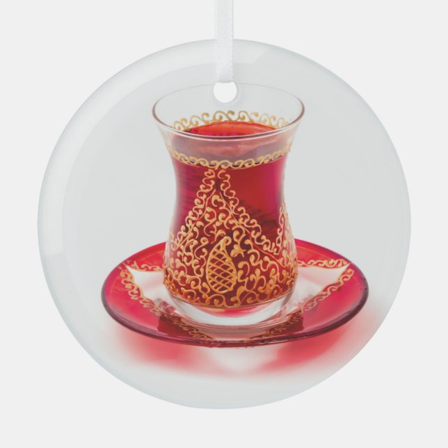 Azerbaijani tea glass tree decoration (Front)