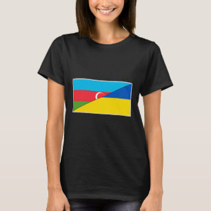 Azerijan Ukraine Flag Azerijani Ukrainian National T-Shirt