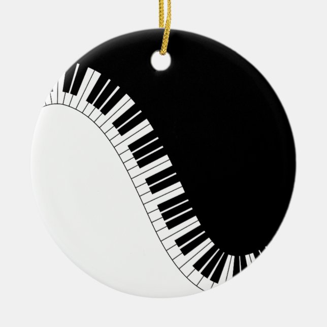 Aziza Keyboard Instruments Ceramic Tree Decoration (Front)