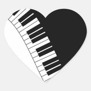 Aziza Keyboard Instruments Heart Sticker