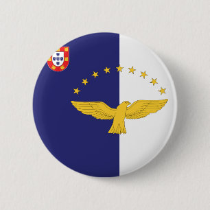 azores 6 cm round badge