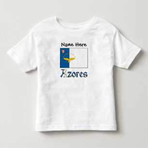 Azores Azorean Flag Personalised Name Toddler T-Shirt