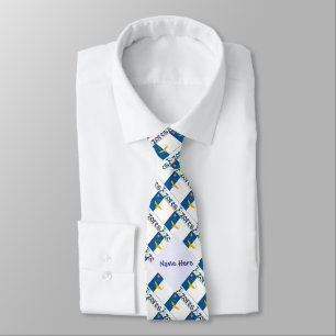 Azores Azorean Flag Tiled Personalised  Tie