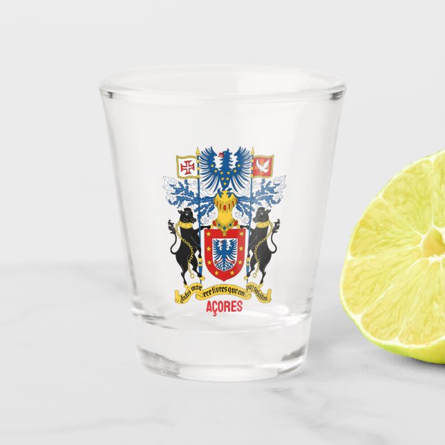 Azores coat of arms shot glass (Front)