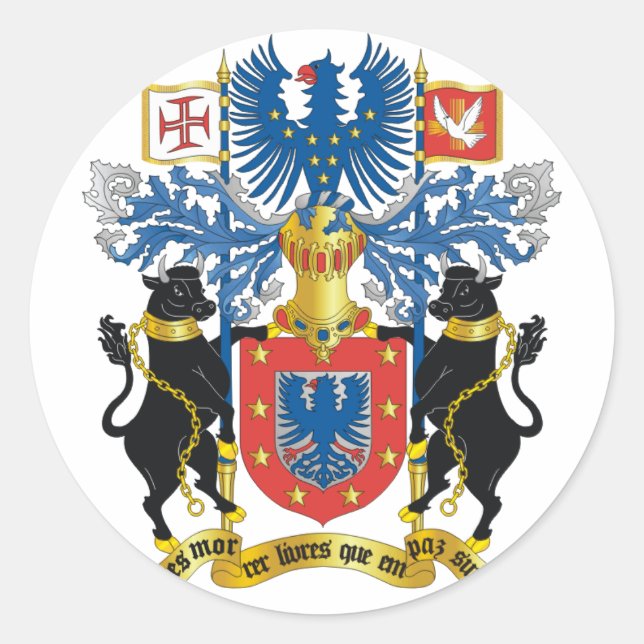 azores emblem classic round sticker (Front)