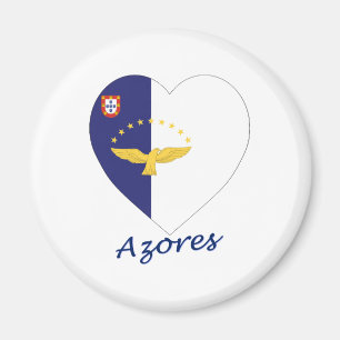 Azores Flag Heart Magnet