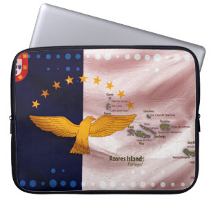 Azores flag laptop sleeve