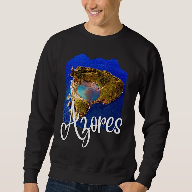 Azores Flag Patriotic Portuguese Roots Azores Souv Sweatshirt (Front)