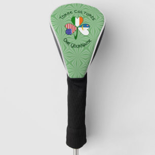 Azores Ireland USA Shamrock Flag Personalised Golf Head Cover