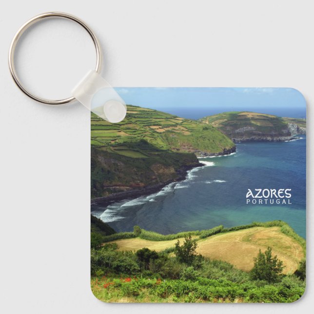 Azores Islands photo, Portugal Key Ring (Front)