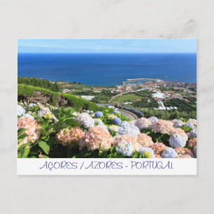 Azores landscape postcard