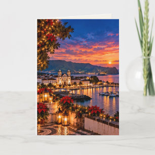 Azores Portugal Blank Christmas Holiday Card