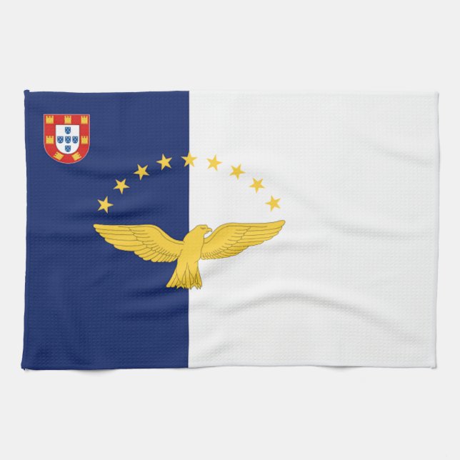 Azores (Portugal) Flag Tea Towel (Horizontal)