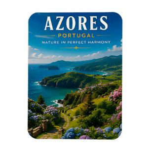 🌿 Azores Portugal Island Paradise 🌊 Magnet