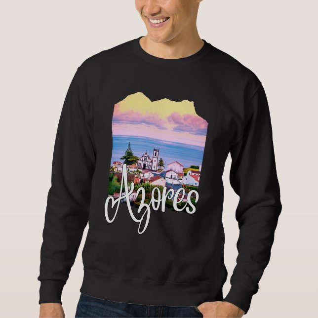 Azores Portugal Portuguese Roots Azores Souvenirs Sweatshirt (Front)