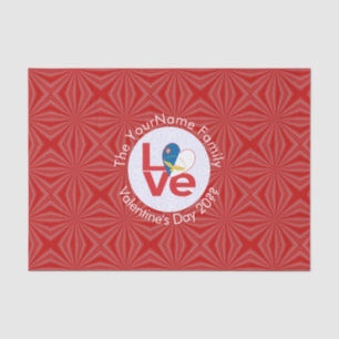 Azores Red LOVE Flag Personalised Tissue Paper