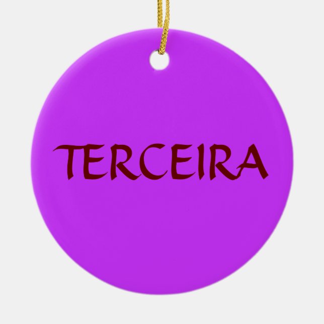 Azores- Terceira Custom Christmas Ornament (Front)