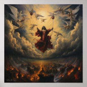 Azrael Floating Above Humanity Poster - Stunning A