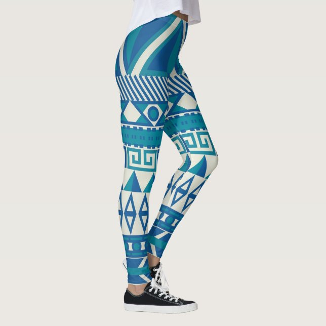 Aztec abstract pattern leggings (Right)