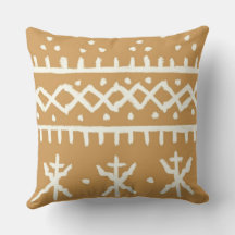 Aztec African Ancient Folk Pattern Throw Pillow