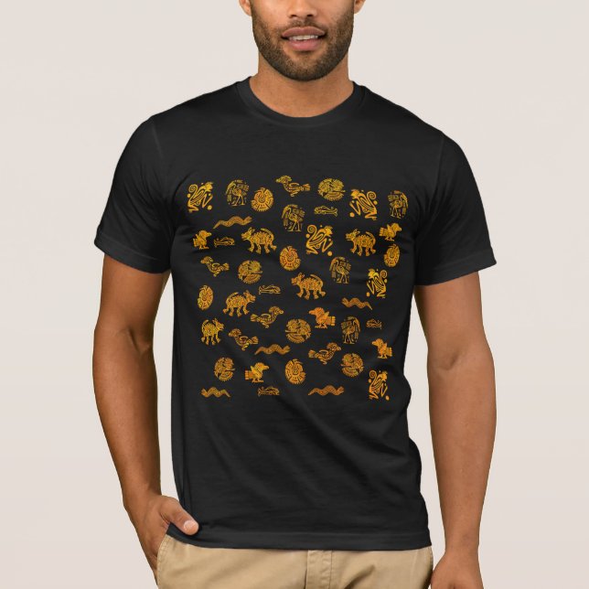 Aztec Animal Figures T-Shirt (Front)