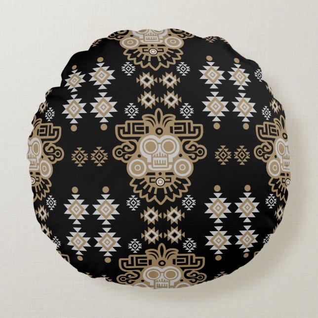 Aztec Arizona Print Round Cushion (Front)
